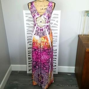 Sexy summer brilliant colored Maxidress